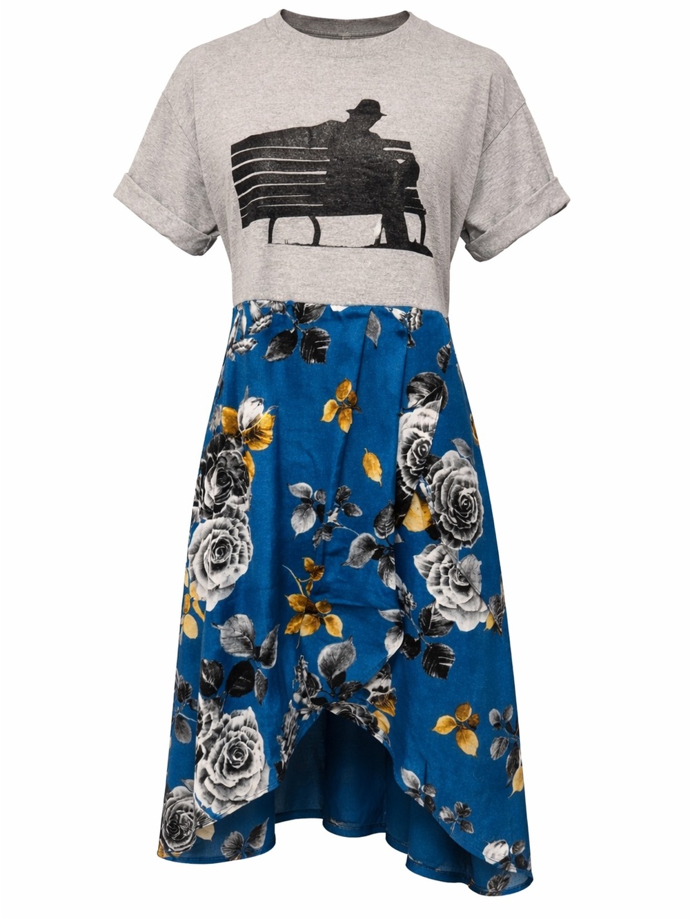 Bobby Caldwell Edition Band tee to midi! Floral dress.  🎸The Remix Collection 🥁
